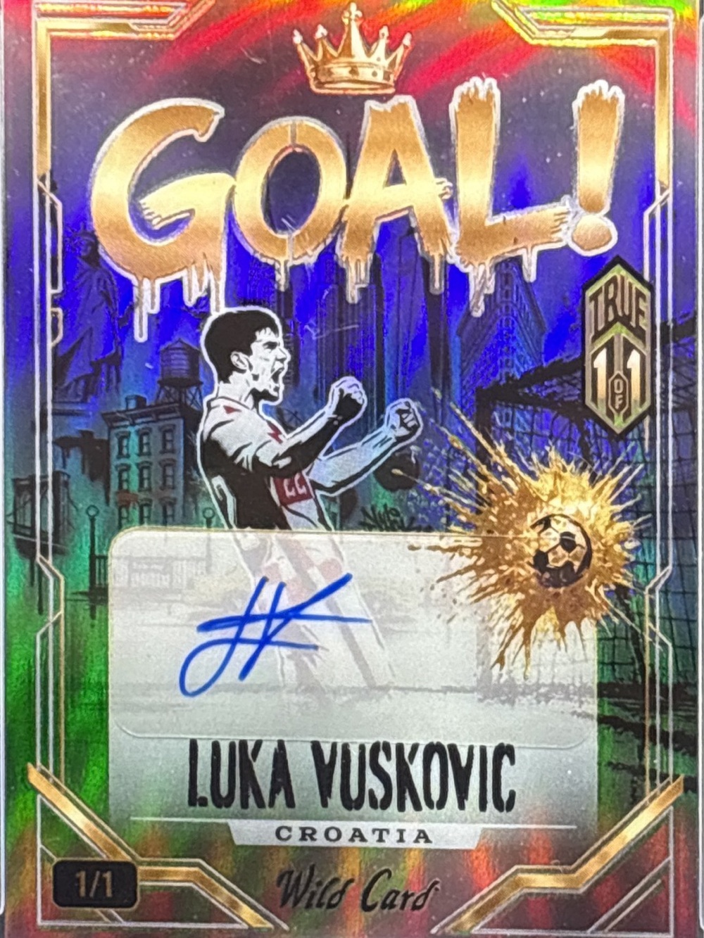 Wild Card Luka Vuskovic GOAL! Autograph Trading Card - True of 1/1